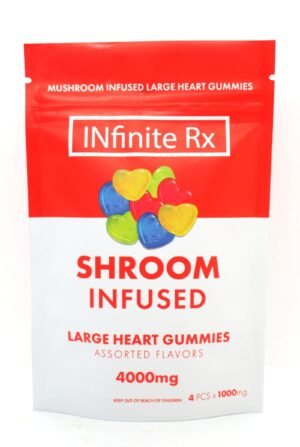 INfinite Rx Shroom Infused Large Heart Gummies Edibles (4000mg)